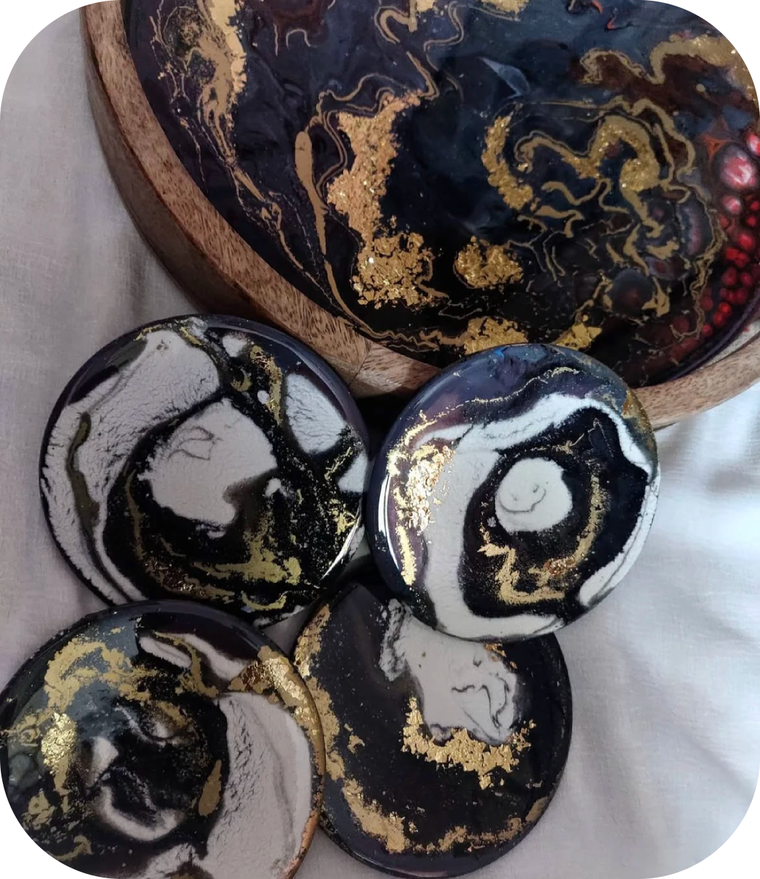 Resin coasters