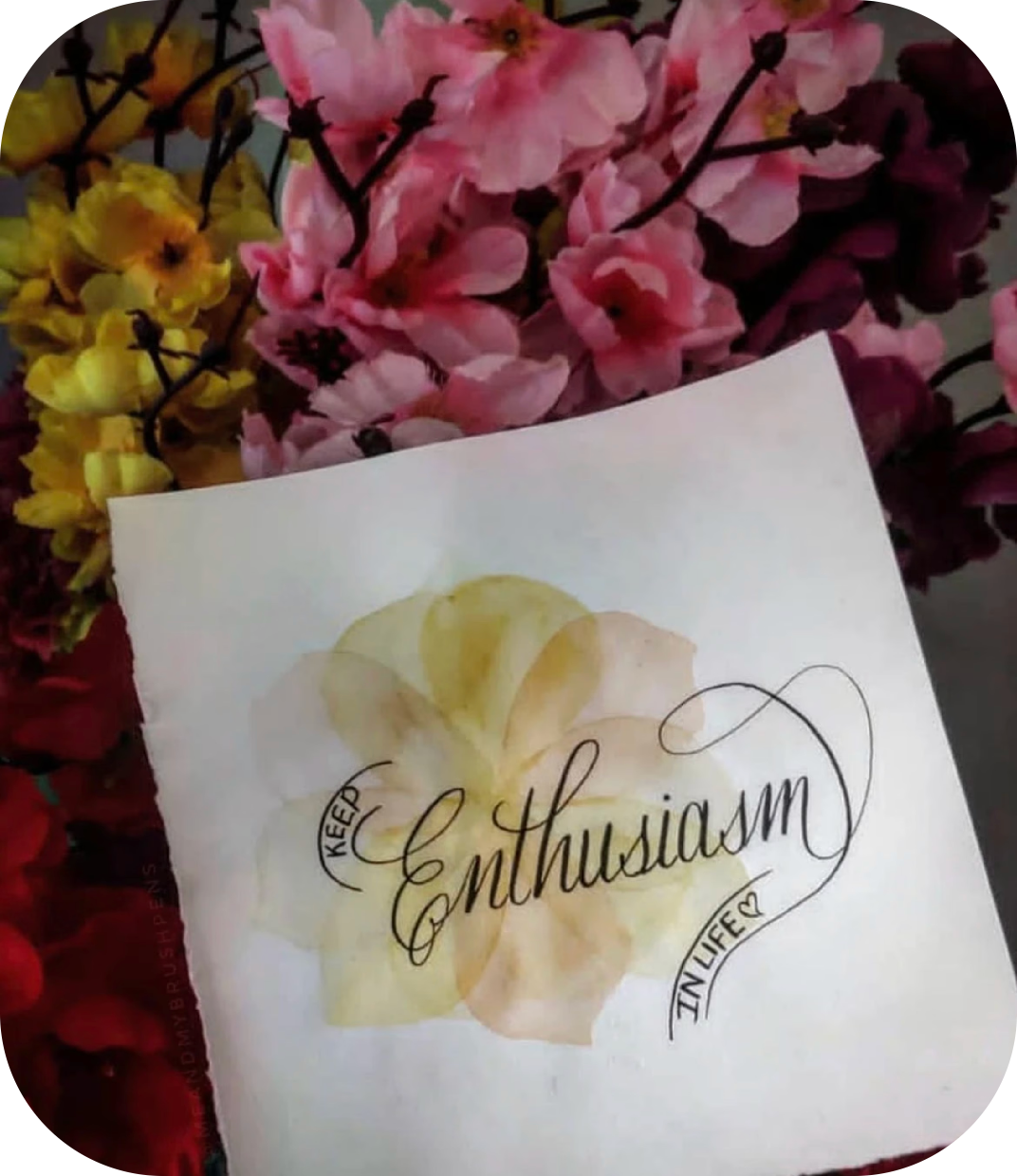 Enthusiasm calligraphy
